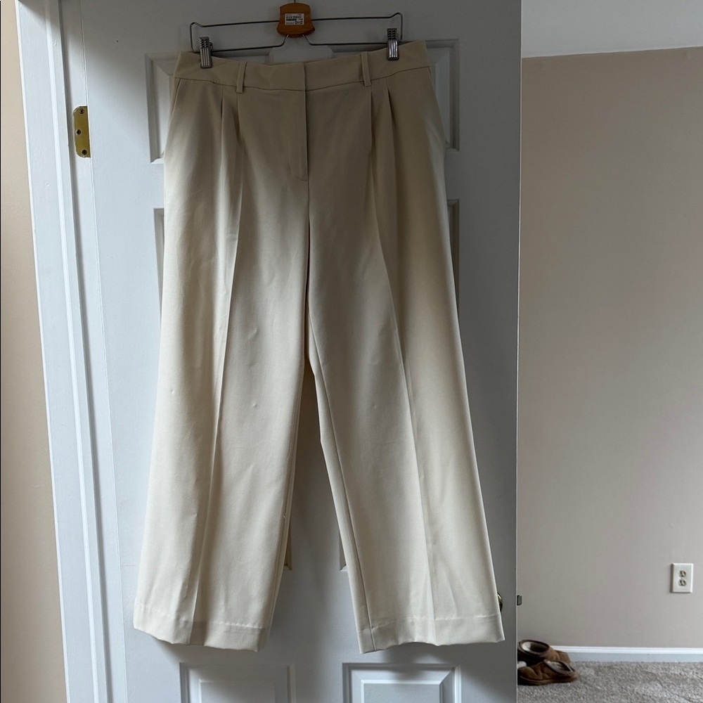 Calvin Klein Men's Cream Dress Pants